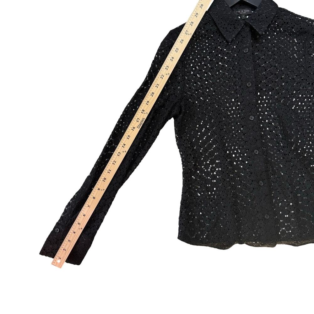RAG & BONE Yvette Lace Button-Up Shirt - Picture 12 of 13